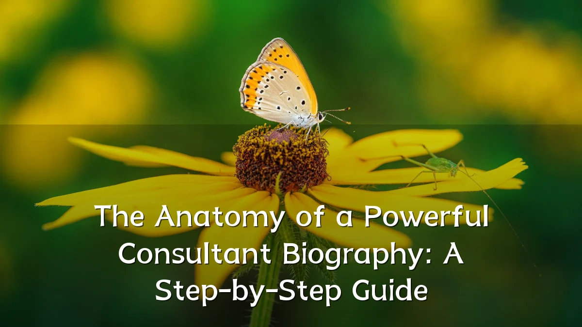 The Anatomy of a Powerful Consultant Biography: A Step-by-Step Guide