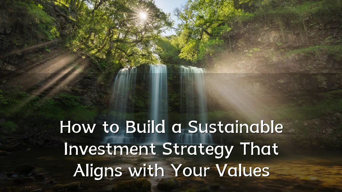 How to Build a Sustainable Investment Strategy That Aligns with Your Values