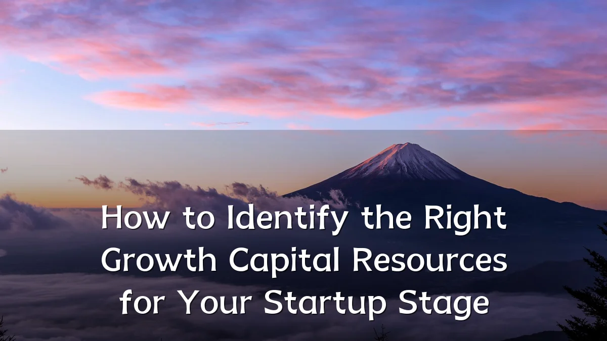How to Identify the Right Growth Capital Resources for Your Startup Stage