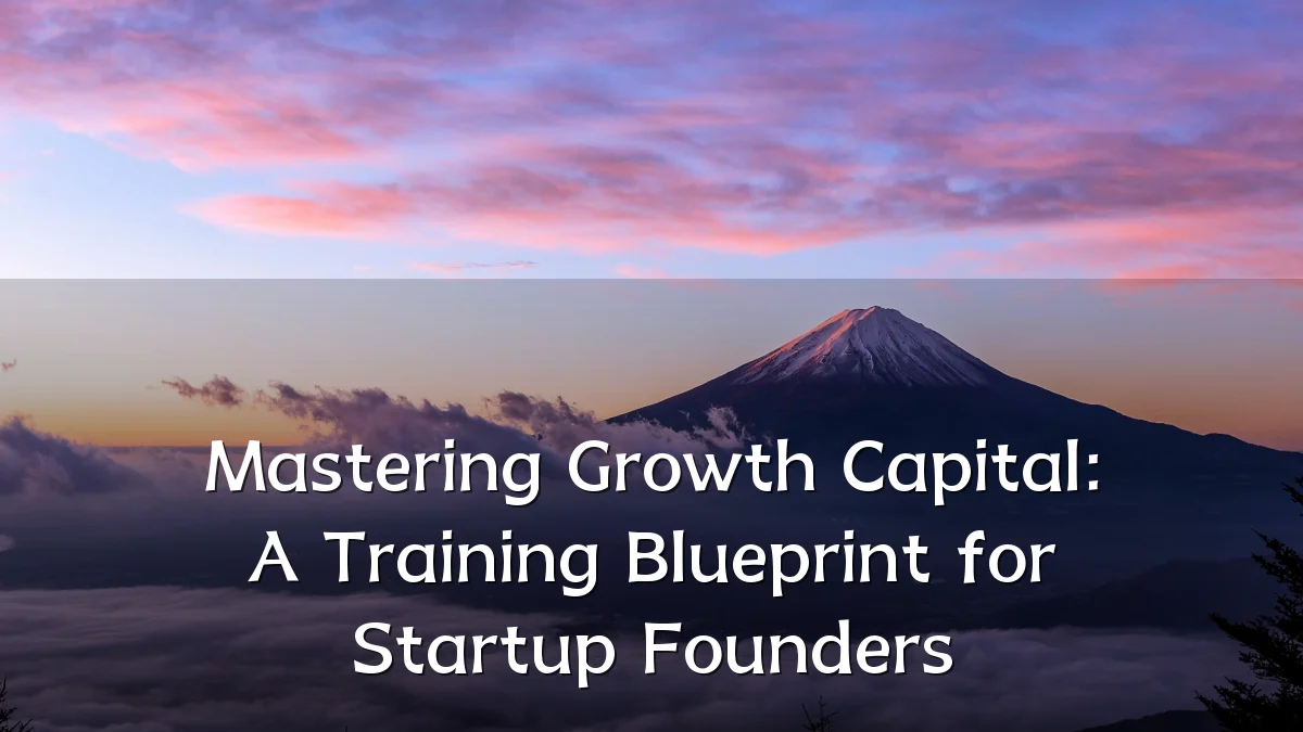 Mastering Growth Capital: A Training Blueprint for Startup Founders